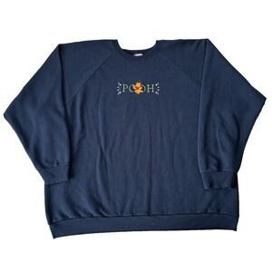 Winnie‎ The Pooh Sweatshirt Womens XXXL 3XL Blue Crew Neck Vintage Cotton